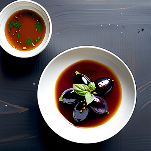 Creamy Eggplant dish with garlic and soy sauce